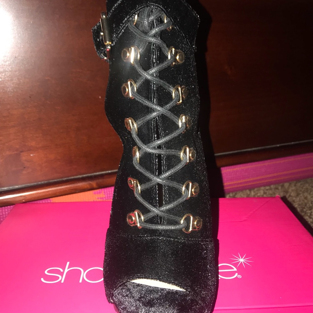 Black Suede Booties - Picture 2 of 4